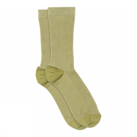 MP Denmark Fine cotton rib socks Cedar