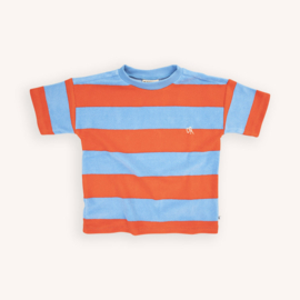 CarlijnQ stripes red/blue t-shirt oversized