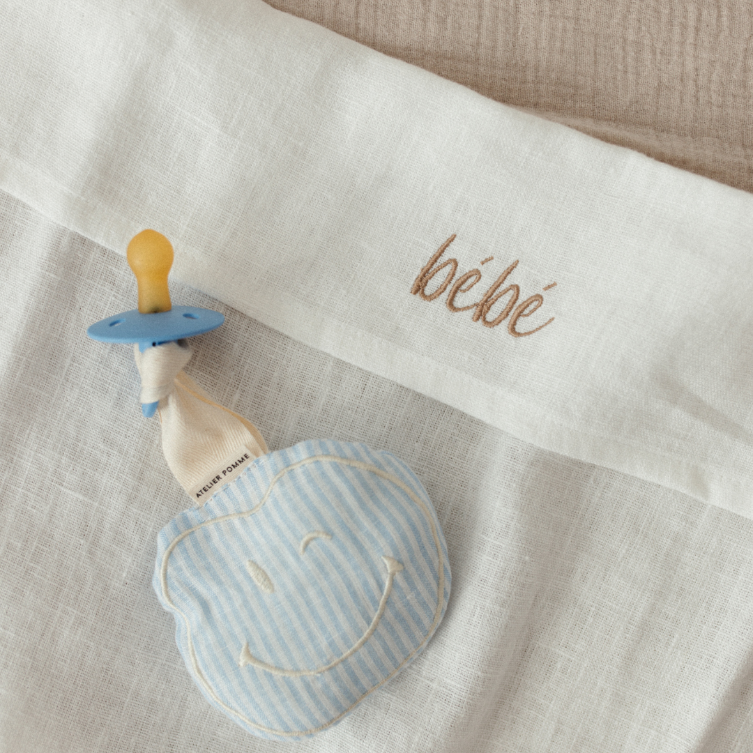 Atelier Pomme SPEENDOEKJE - POMME - Lovely linnen dreamy Blue