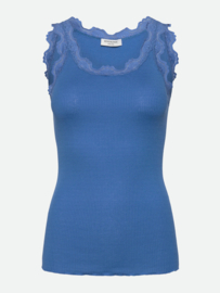Rosemunde Babette SL U-neck long lace top french blue