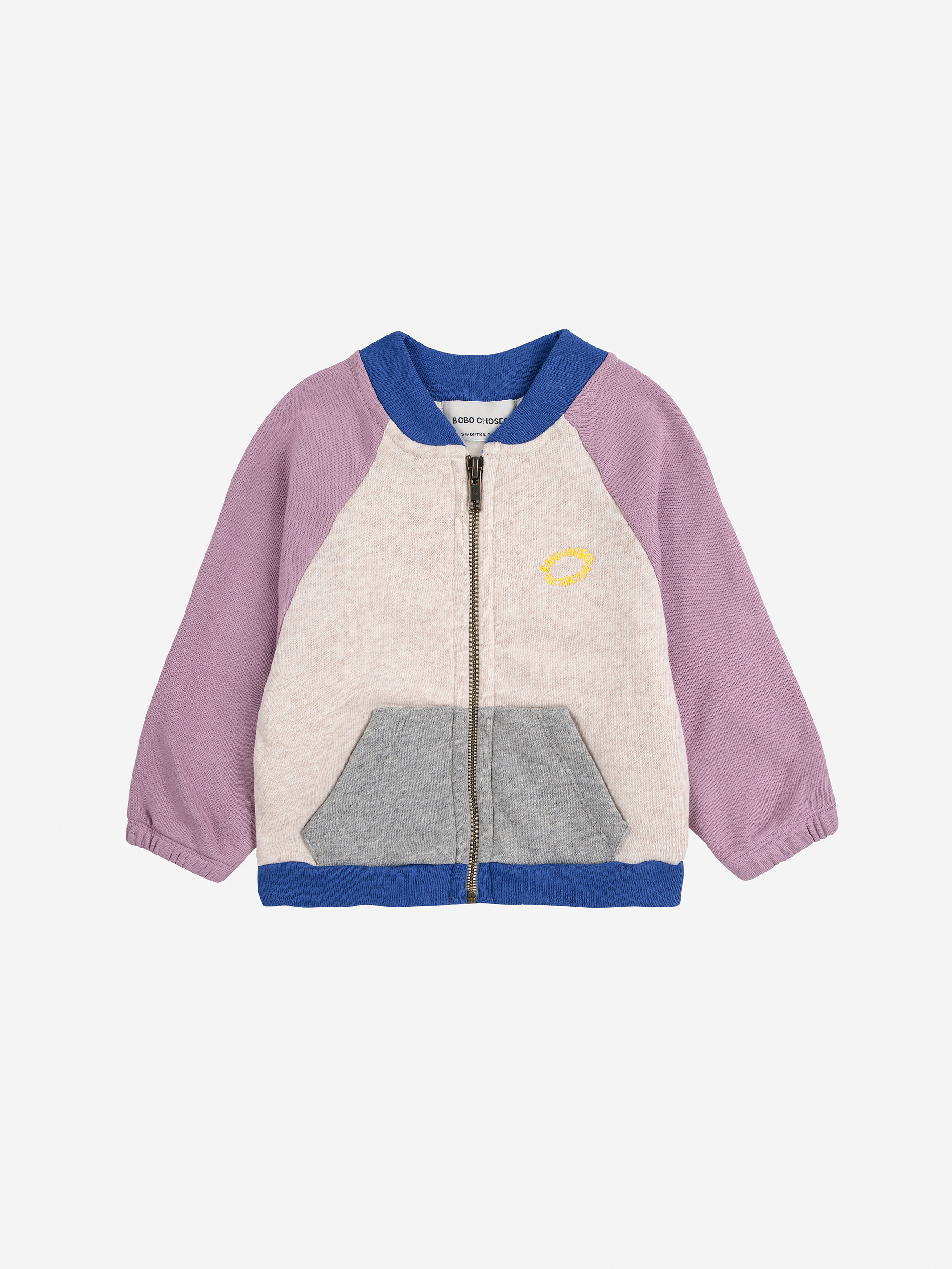Bobo Choses Tic Tac Toe color block zipped sweatshirt