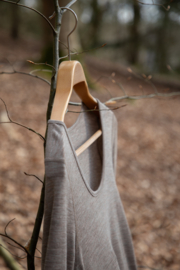 Joha Blouse w/ l.ong sleeves beige melange wool/silk