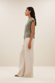 By Bar mason linen top | mulled basil