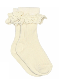 MP Denmark Lisa socks with lace Cream