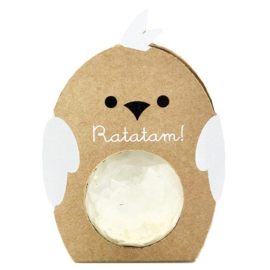 Ratatam glitter bird bouncy ball white