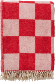 Klippan Tile red/white merino wollen plaid