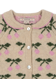 Konges Slojd Belou Knit Collar Cardigan Cherry