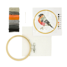 MINI CROSS STITCH EMBROIDERY KIT - BIRD