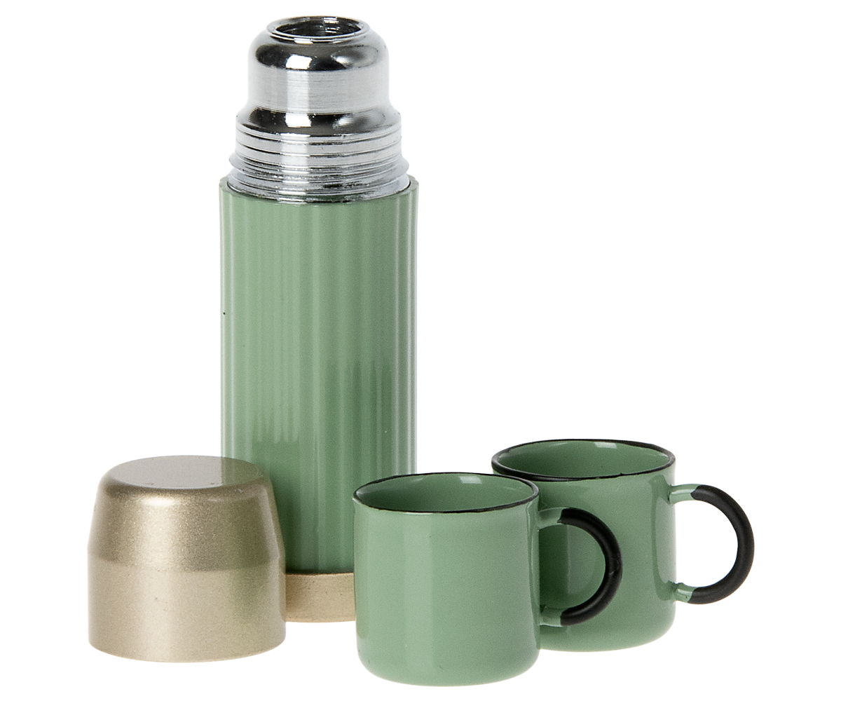 Maileg Thermos and cups, Mouse - Mint