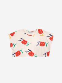 Bobo Choses Smiling all over Cropped T-shirt off white