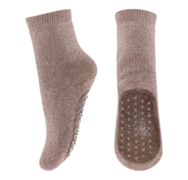 MP Denmark Celina socks with anti-slip brown sienna