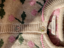 Konges Slojd Belou Knit Collar Cardigan Cherry
