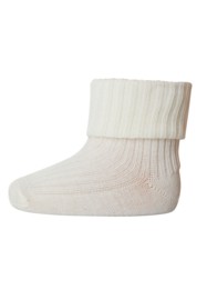 MP Denmark wool rib baby sock snow white