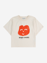 Bobo Choses Joyful Face T-shirt, off white