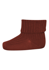 MP Denmark wool rib baby socks rustic clay