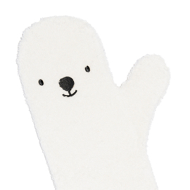 Nifty baby shower glove white bear