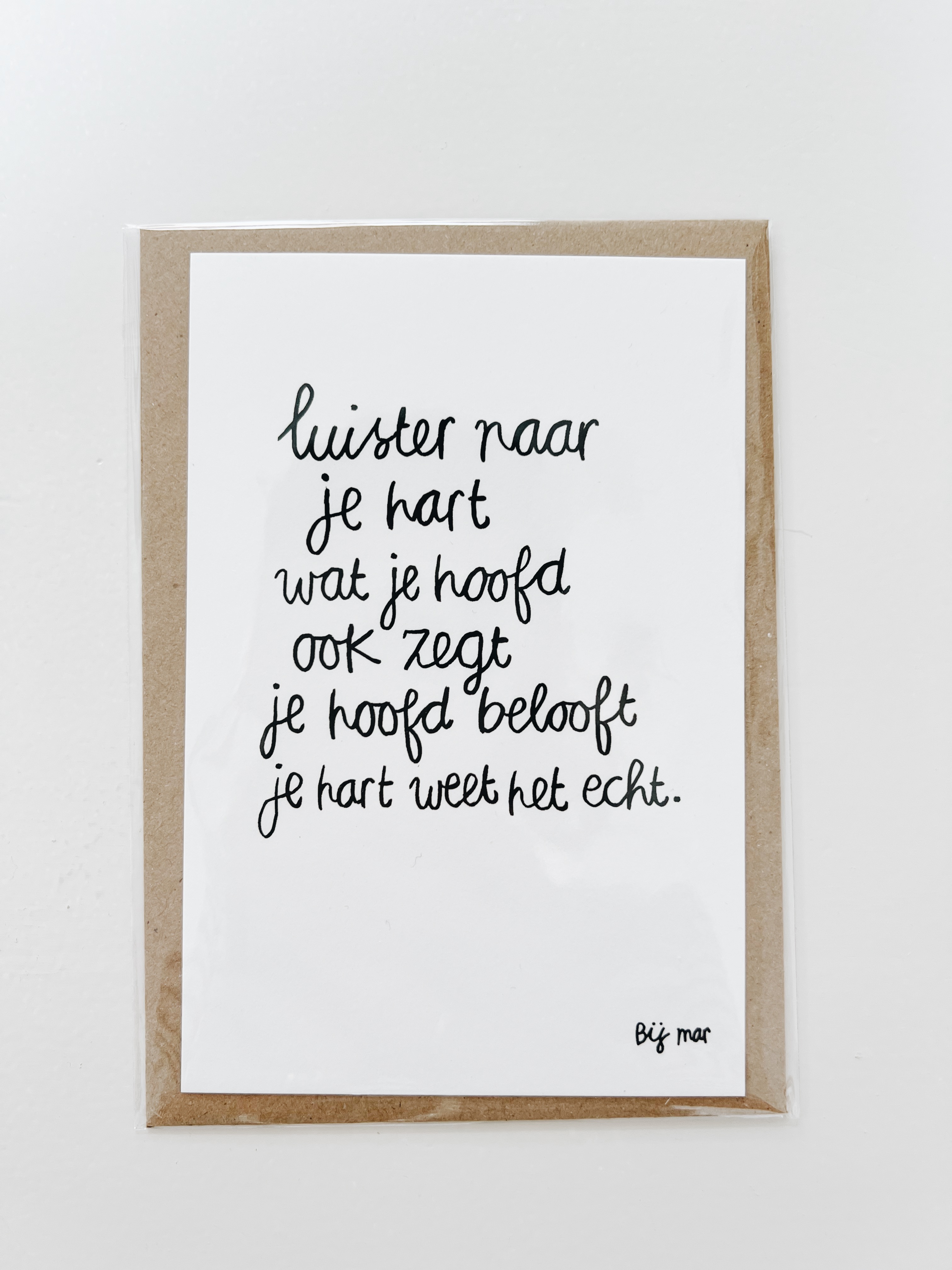 Bij Mar Kaart Luister naar je hart