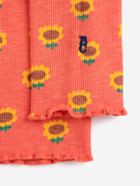 Wavy Bobo Choses Sunflower all over turtleneck T-shirt, red