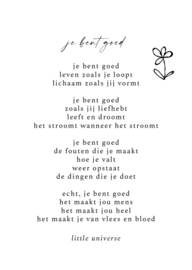 je bent goed - little universe