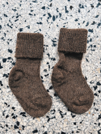 Hirsch natur wollen sokken van kamelen haar bruin