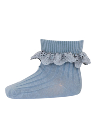 MP Denmark Lisa socks with lace dusty blue
