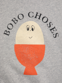 Bobo Choses Morning egg Sweatshirt, heather grey