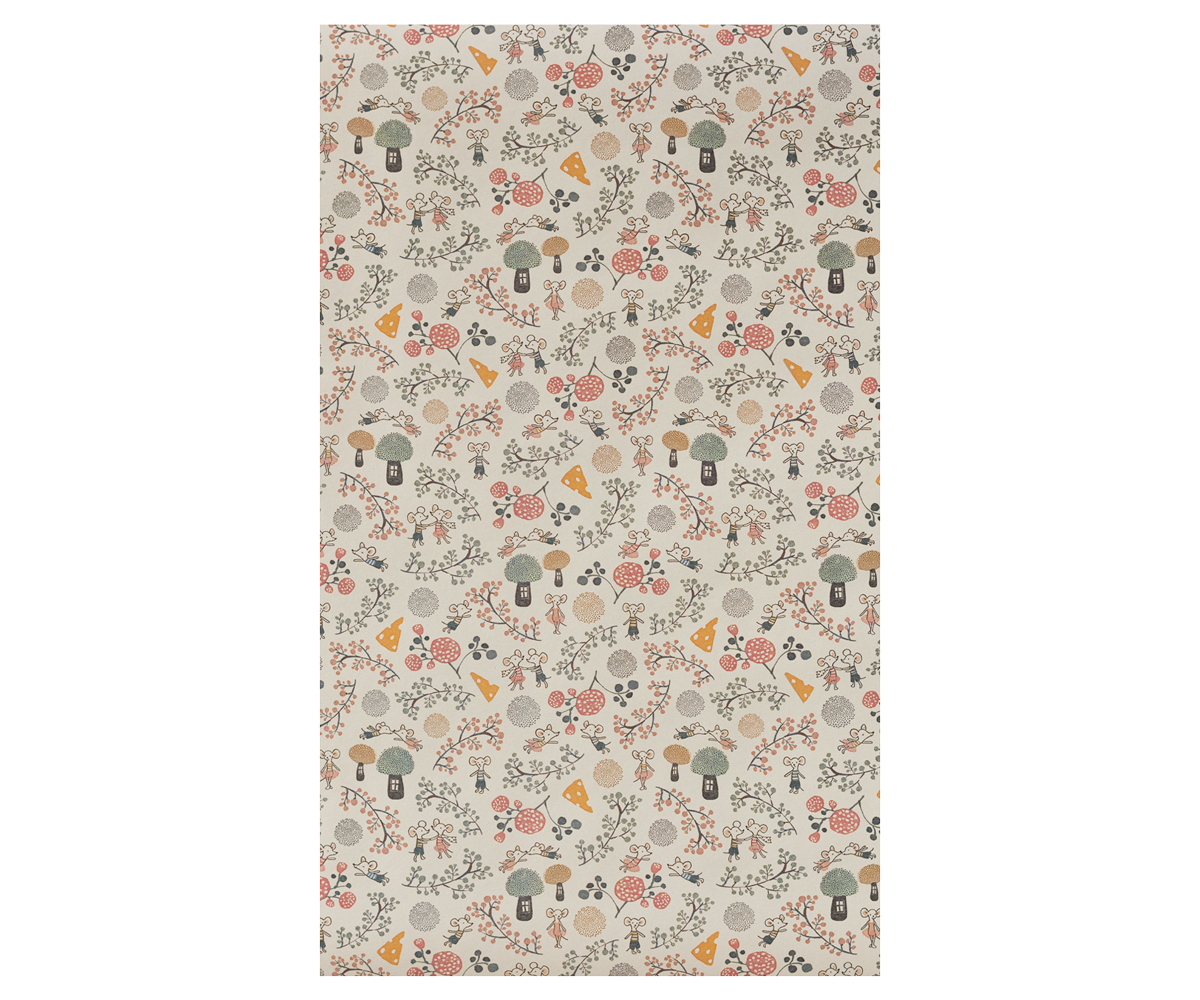 Maileg Gift wrap, 10 m - Mice party