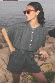 By Bar axel linen blouse charcoal