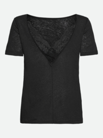 Rosemunde RWAmina SS Regular Lace T-shirt black