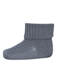 MP Denmark wool rib baby socks stone blue