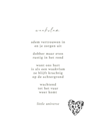 Waakvlam - little universe