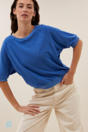 By Bar neva slub top | queens blue