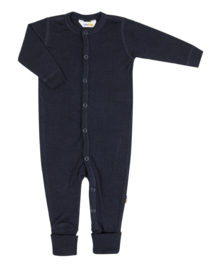 Joha wollen jumpsuit met omslag voetjes navy