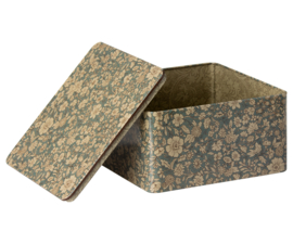 Maileg metal box, blossom green medium
