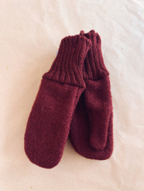 Disana Boiled wool gloves Cassis