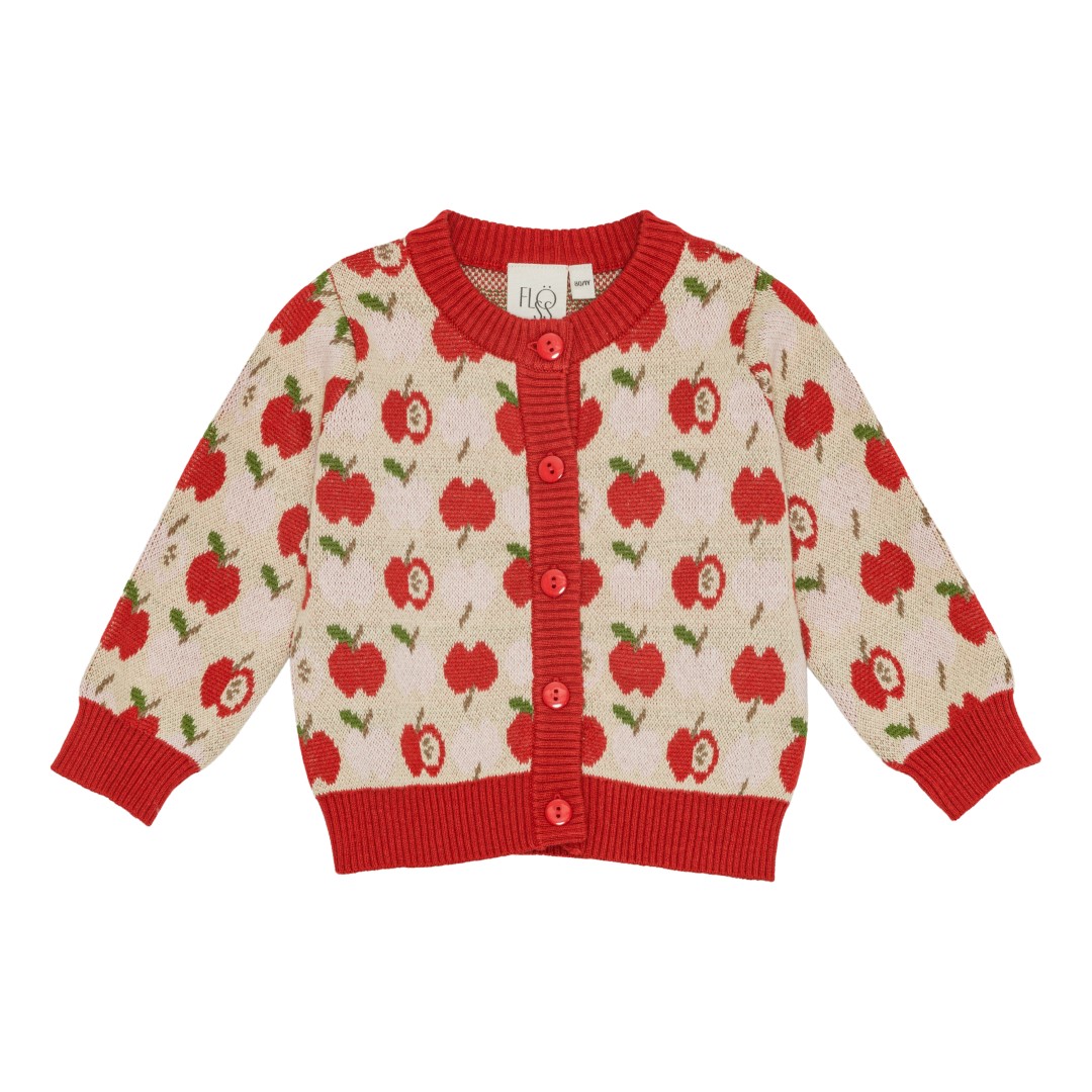 Flöss Apple Knit Cardigan Red Apple
