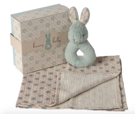 Maileg Rabbit Rattle Set - mint