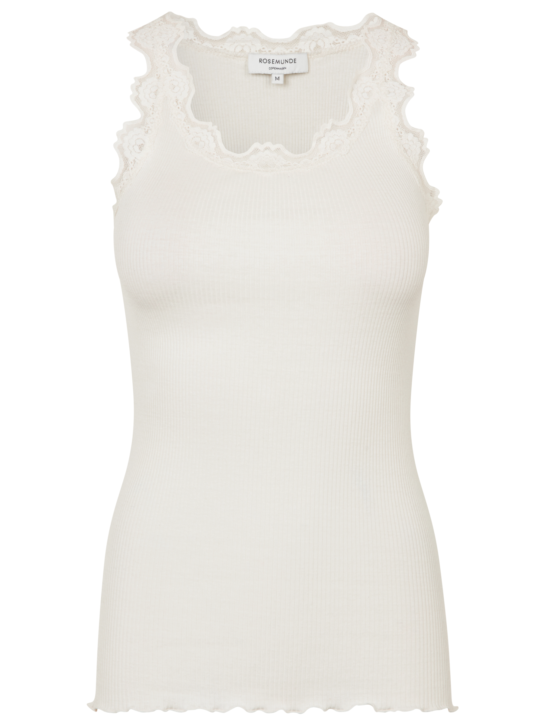 Rosemunde RWBabette SL U-neck Long Lace Top Ivory