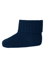 MP Denmark wool rib baby socks navy