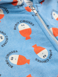 Bobo Choses Morning egg all over zipped hoodie
