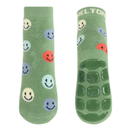 Melton doodle smile socks anti-slip watercress