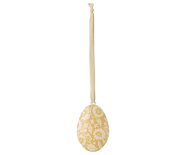 Maileg Easter egg ornament, Flowers - Yellow