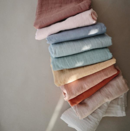 Mushie Muslin Swaddle Blanket Organic Cotton (Tawny Birch)