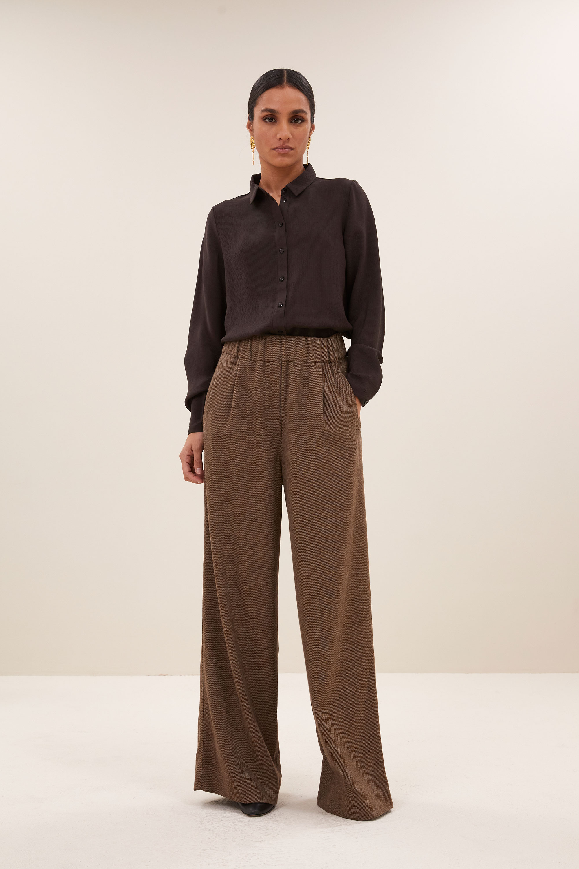 By Bar benji tweed pants latte