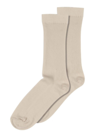 MP Denmark Fine cotton rib socks Ecru