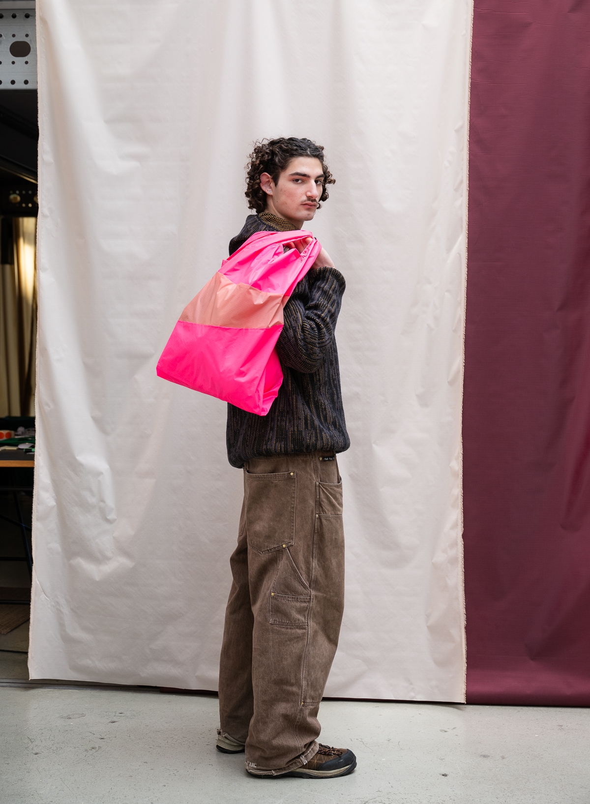 Susan Bijl The New Shopping Bag Fluo Pink & Try Large