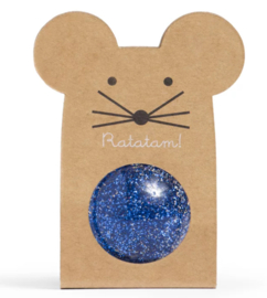 Ratatam glitter mouse bouncy balls blue