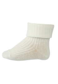 MP Denmark cotton rib baby sock snow white