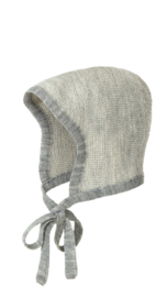 Disana knitted bonnet grey natural