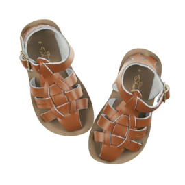 Salt-Water Sandals Shark tan kids